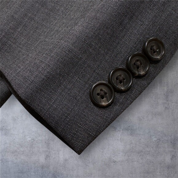 $395 RALPH LAUREN Mens Blazer 44S WOOL Gray Sport Coat Two Button Suit Jacket - Picture 5 of 15